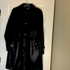 Tahari Faux LeatherTrench Coat Size Medium